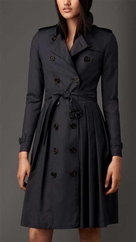 are burberry trench coats made in china|Burberry pleated trench coat.